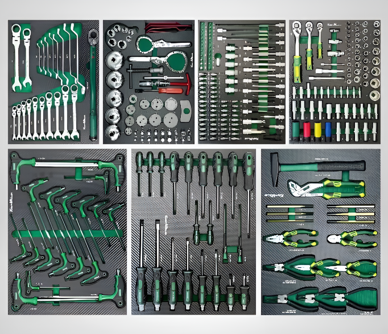 Servante d’atelier + Clé dynamo KRAFTMULLER KM-8/7 309 outils – 7 tiroirs & 1 porte frontale