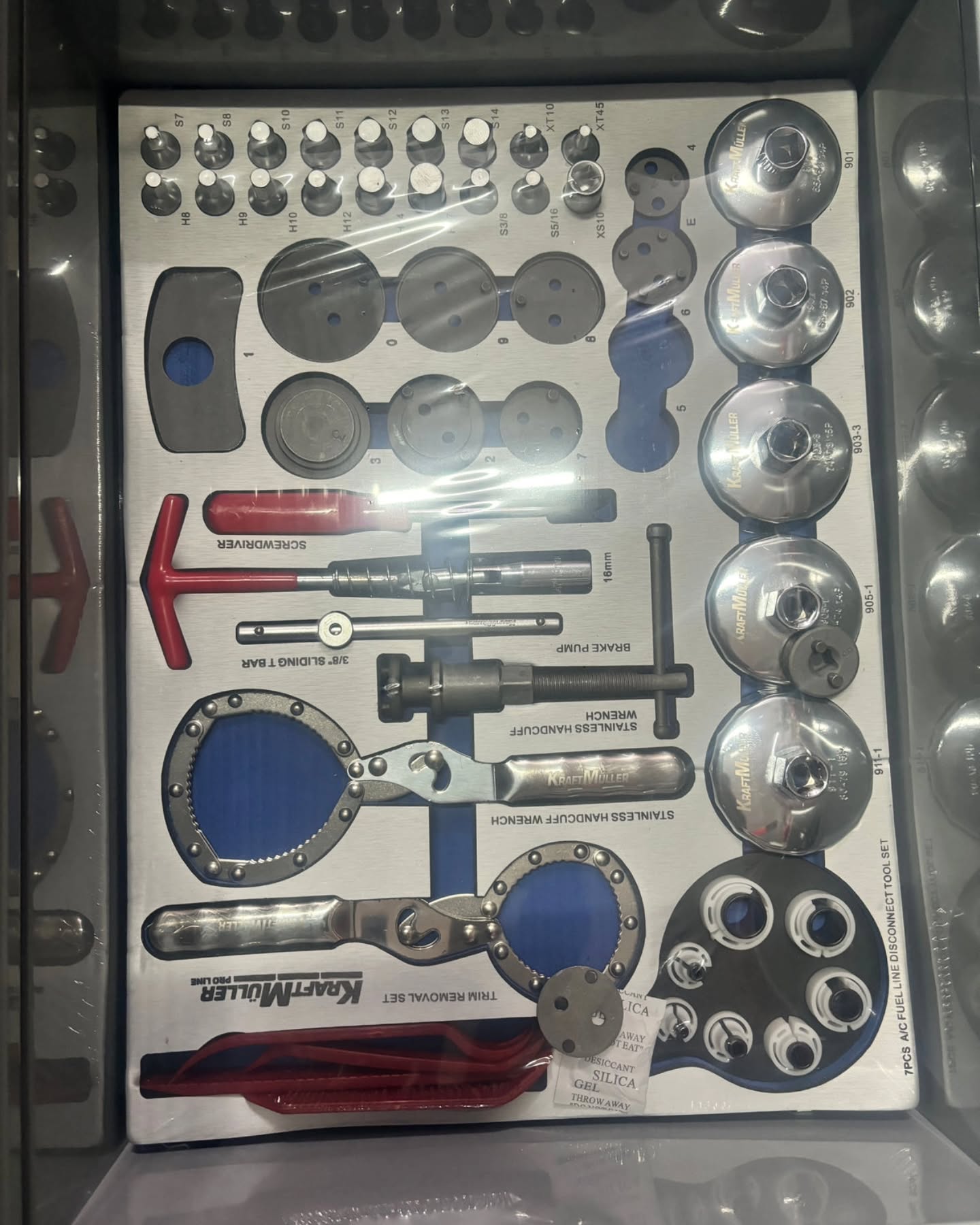 Servante d’atelier Kraftmuller XXL – 8 tiroirs équipés + clé dynamométrique 1/2