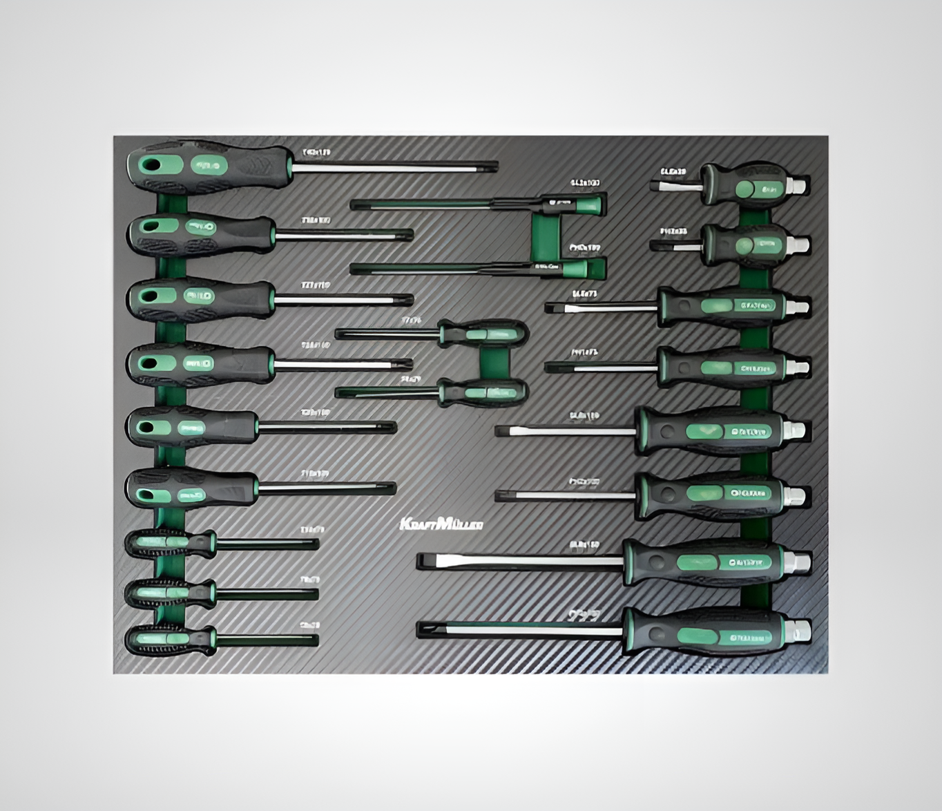 Servante d’atelier + Clé dynamo KRAFTMULLER KM-8/7 309 outils – 7 tiroirs & 1 porte frontale